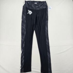 NWT NFL x Zubaz Mid Rise Minnesota Vikings Black Leggings Women's Size XL